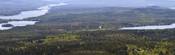 Aerial view of the lake Grundrämmen and Milsjön  this is part of the canoetrip