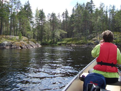 Kanotur på svartälven i Sverige